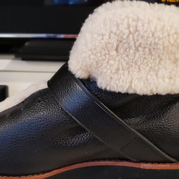 Coach Urban Hiker Shearling POP Black/Natural Ankle Boots: Women's Size 10M - Picture 9 of 13